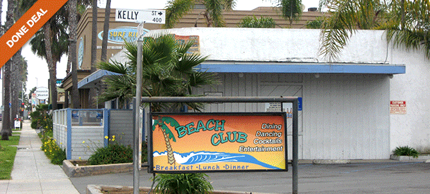 The former Beach Club Bar/Restaurant was recently sold located at 1903 S. Coast Highway, Oceanside, CA 92054